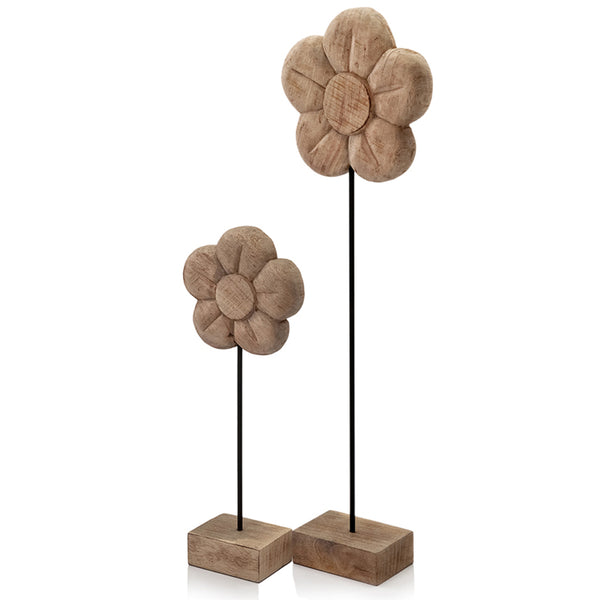 4' x 10' x 33' Natural and Black Tall Daisy on Stand