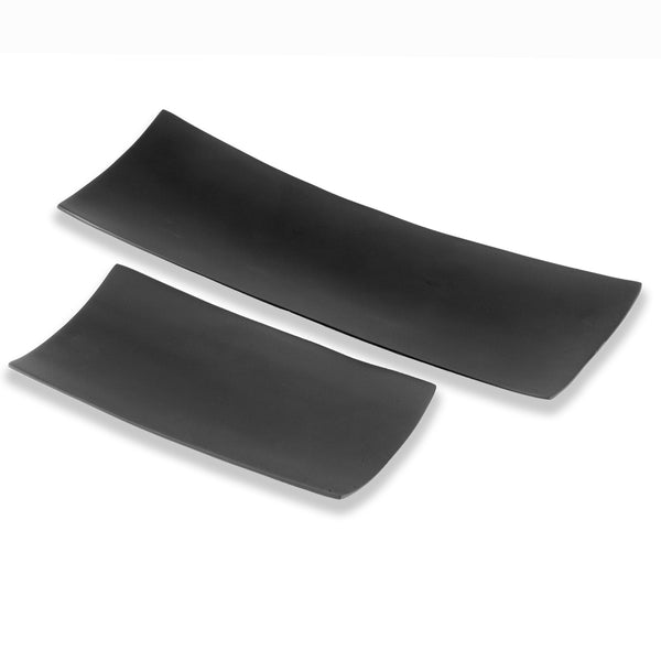 6' x 18' x 2' Black Long Trays Set of 2