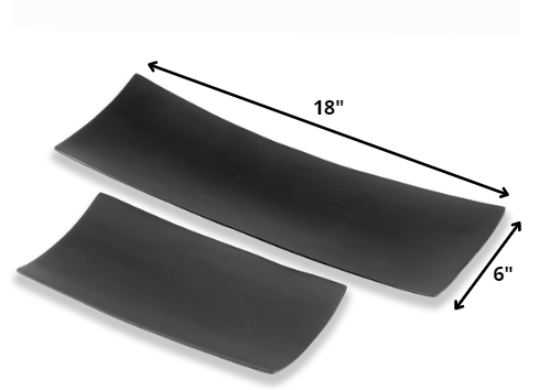 6' x 18' x 2' Black Long Trays Set of 2