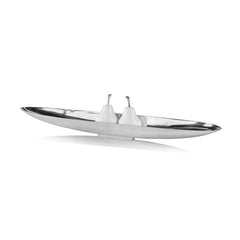 37' Contempo Shiny Silver Large Long Boat Tray