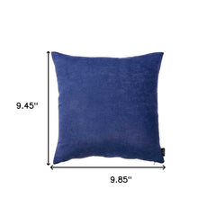 Set of 2 Sapphire Blue Brushed Twill Decorative Throw Pillow Covers