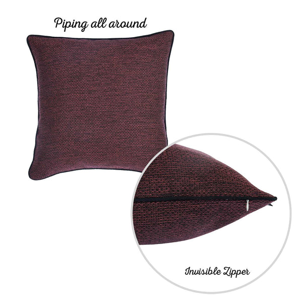 17"x 17" Jacquard Minimal Decorative Throw Pillow Cover