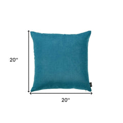 Set of 2 Teal Blue Brushed Twill Decorative Throw Pillow Covers