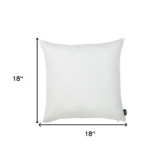 Set of 2 Bright White Brushed Twill Decorative Throw Pillow Covers