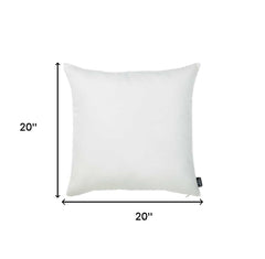 Set of 2 White Brushed Twill Decorative Throw Pillow Covers