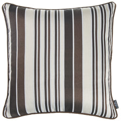 Brown and Tan Variegated Stripe Decorative Throw Pillow Cover