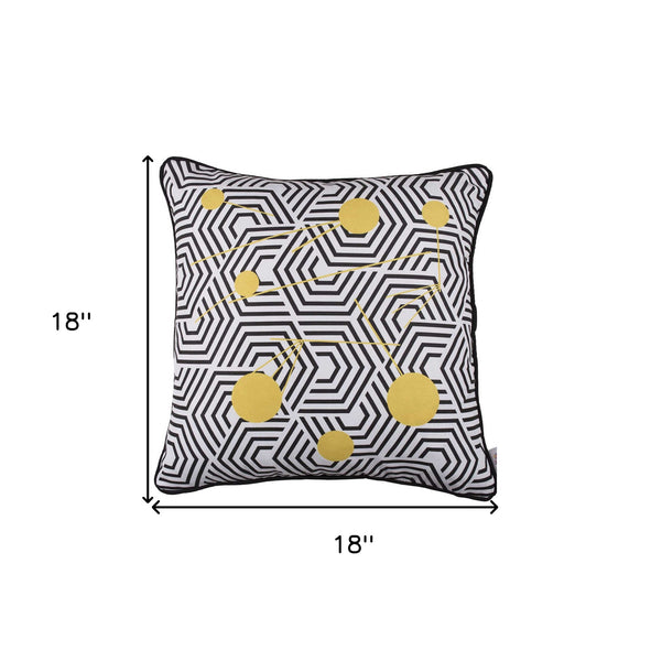 18"x18" Scandi Square Geo Printed Decorative Throw Pillow Cover
