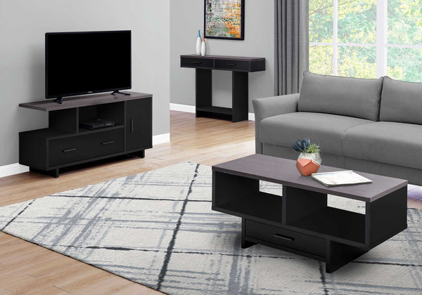 17.75" x 42.25" x 18" BlackGrey Top With Storage  Coffee Table
