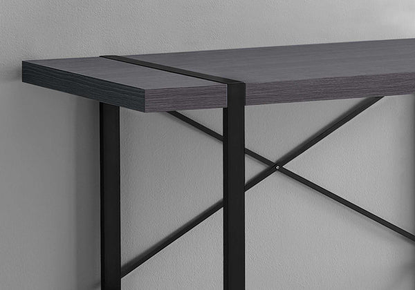 23.75" x 49" x 30" GreyBlack Metal  Computer Desk