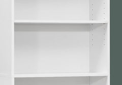 11.75" x 24.75" x 71.25" White 5 Shelves  Bookcase