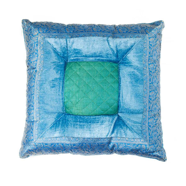 3" x 18" x 18" Silk Turquoise Pillow