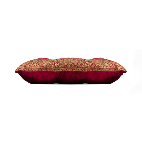 3" x 18" x 18" Silk Burgundy Pillow