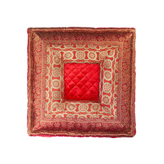 5" x 18" x 18" Silk Red Pillow