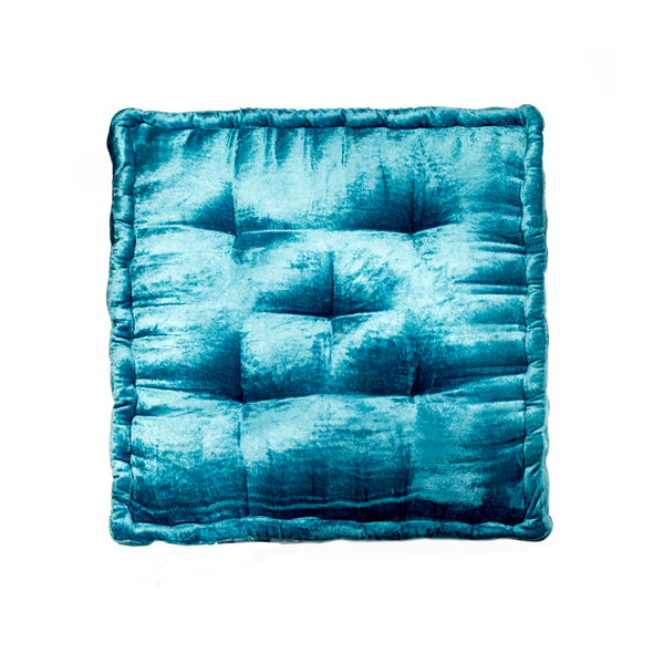 5" x 18" x 18" Silk Turquiose Pillow