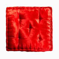 5" x 24" x 24" Silk Red Pillow