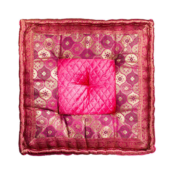 5" x 24" x 24" Silk Hot Pink Pillow