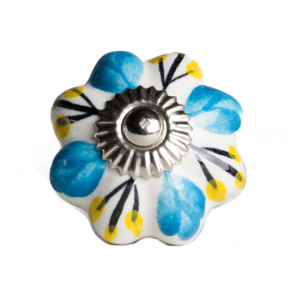 1.5" x 1.5" x 1.5" Ceramic Metal Multicolor 8 Pack Knob