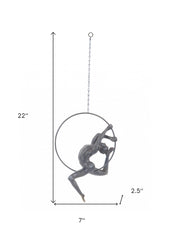 Athletic Man Hanging Ring Sculpture