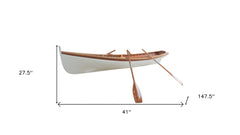 41" x 147.5" x 27.5" Clinker Built Whitehall Row Boat