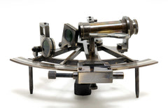 8.5" x 8" x 4.5" Nautical Sextant in Wood Box  Large