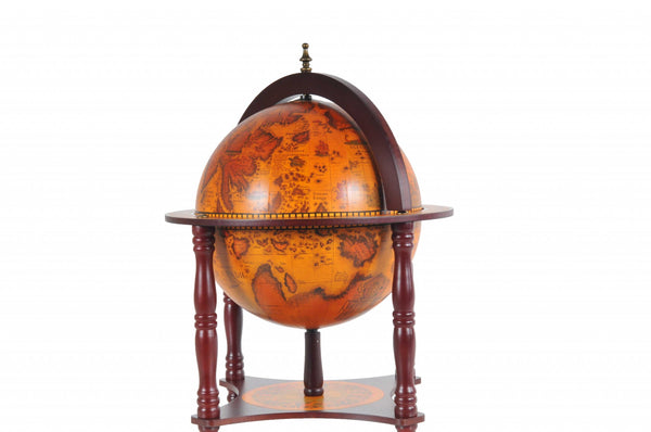 16.5" x 16.5" x 22" Red Globe with Chess Holder