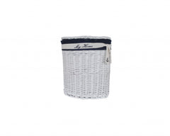 14.5" x 20" x 23" WhiteBlueOvalWillow Basket Set of 5