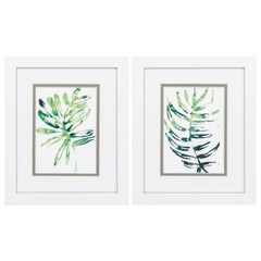 9' X 11' Matte White Frame Emerald Tropics (Set of 2)