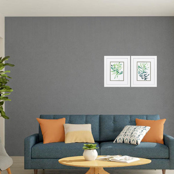 9' X 11' Matte White Frame Emerald Tropics (Set of 2)