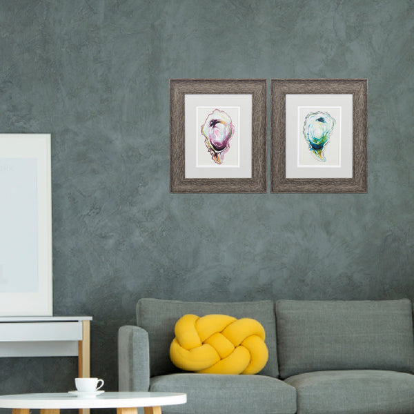 11' X 13' Distressed Wood Toned Frame Oyster (Set of 2)