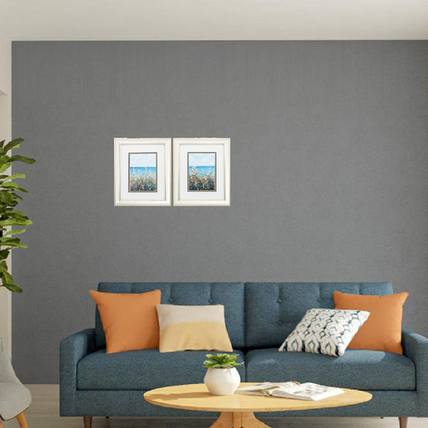 10' X 12' Champagne Gold Color Frame  Flowers At The Coast (Set of 2)