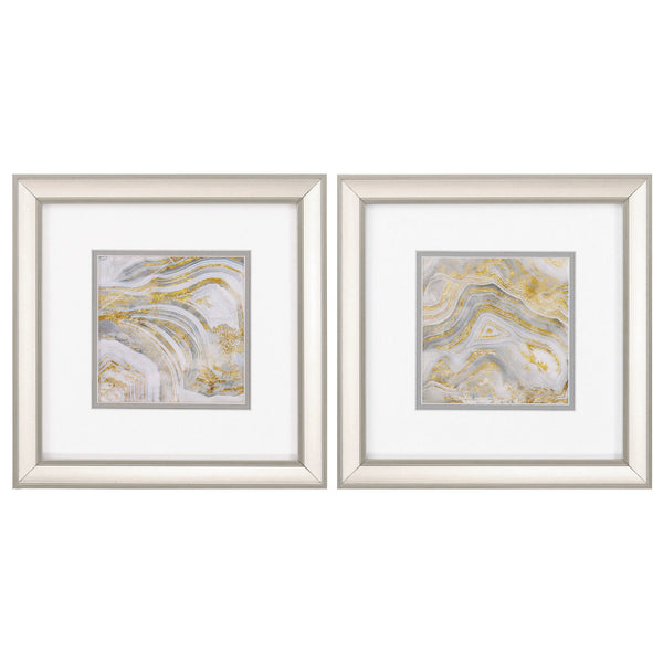 12' X 12' Champagne Gold Color Frame  Agate Allure (Set of 2)