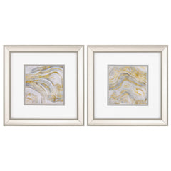 12' X 12' Champagne Gold Color Frame  Agate Allure (Set of 2)