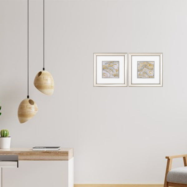 12' X 12' Champagne Gold Color Frame  Agate Allure (Set of 2)