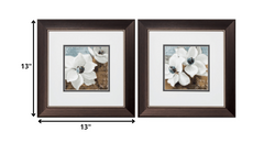 13' X 13' Metallic Bronze Frame Magnolias (Set of 2)