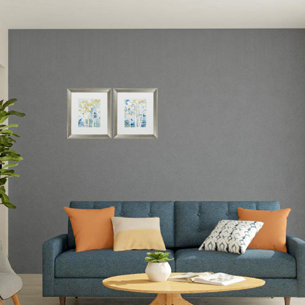 16' X 18' Brushed Silver Frame Gilded Forest Detail (Set of 2)