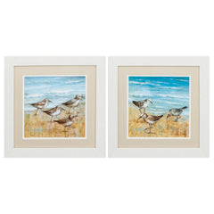 19' X 19' White Frame Sandpipers (Set of 2)