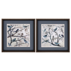 18' X 18' Brushed Silver Frame Morning Song (Set of 2)