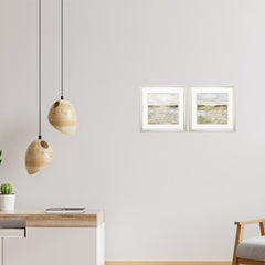 18' X 18' Champagne Gold Color Frame  Sunset (Set of 2)