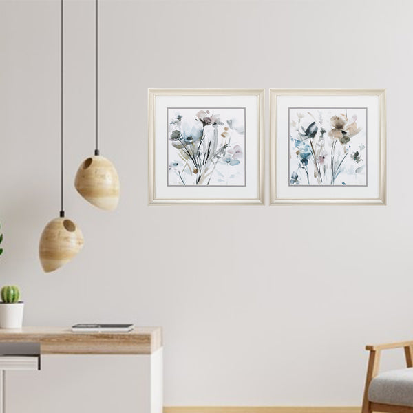 18' X 18' Champagne Gold Color Frame  Dainty Blooms (Set of 2)