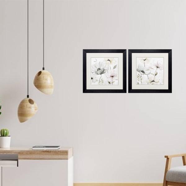 19' X 19' Black Frame Garden Grays Detail (Set of 2)