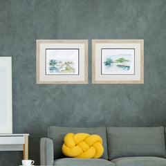 22' X 19' White Frame Spring Watercolor (Set of 2)