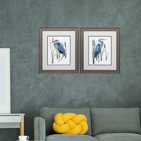 19' X 22' Distressed Wood Toned Frame Beside The Lake (Set of 2)