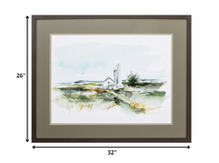 32' X 26' Brown Frame Rural Plein Air I