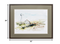 32' X 26' Brown Frame Rural Plein Air II