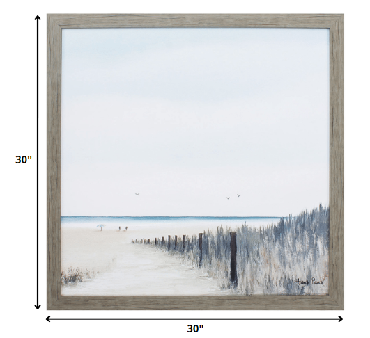 30' X 30' Woodtoned Frame At The Beach