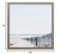 30' X 30' Woodtoned Frame At The Beach