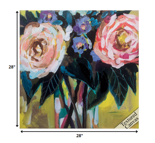 28' X 28' Happy Couple Textured Canvas Art