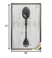 20' X 31' Brown Frame Black Spoon On Wood