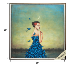 25' X 25' Silver Frame Metamorphosis In Blue