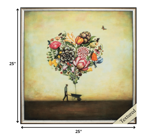 25' X 25' Silver Frame Big Heart Botany